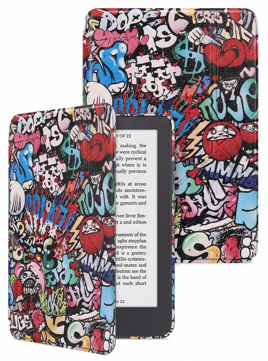 Hoes Geschikt voor Kobo Clara 2E - E-reader Bescherm Hoesje Case Sleep Cover Trifold - Hoes Geschikt voor Kobo Clara 2E Hoesje - Graffity
