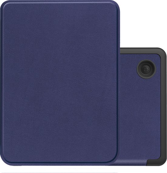 Hoes Geschikt voor Kobo Clara 2E Hoesje Bookcase Cover Book Case Hoes Sleepcover - Donkerblauw van MMOBIEL