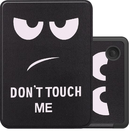 Hoes Geschikt voor Kobo Clara 2E Hoesje Bookcase Cover Book Case Hoes Sleepcover - Don't Touch Me van Gizmojojoo