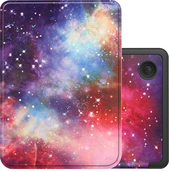 Hoes Geschikt voor Kobo Clara 2E Hoesje Bookcase Cover Book Case Hoes Sleepcover - Galaxy van FMP Innovations