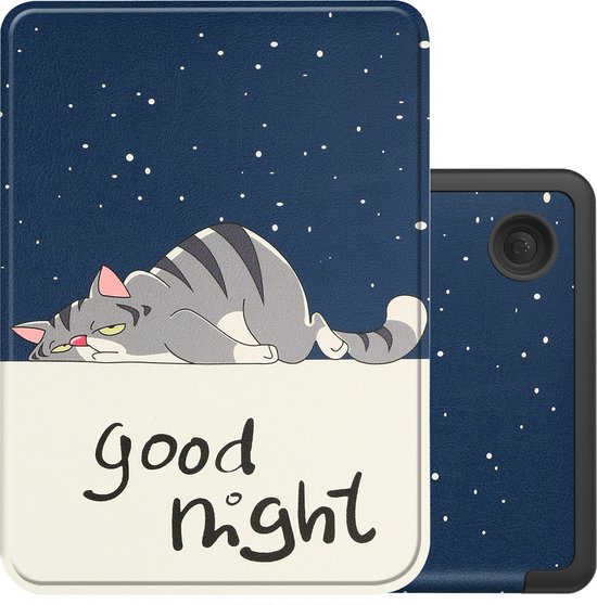 Hoes Geschikt voor Kobo Clara 2E Hoesje Bookcase Cover Book Case Hoes Sleepcover - Kat van MMOBIEL
