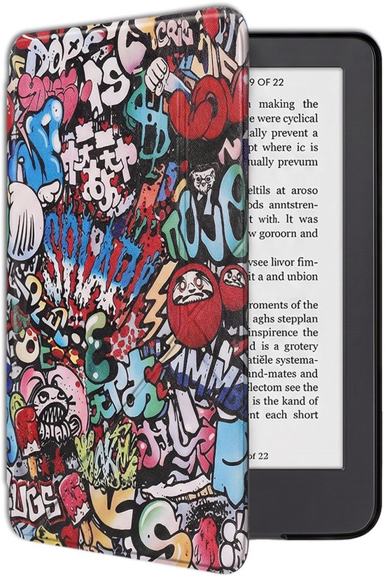 Hoes Geschikt voor Kobo Clara 2E Hoesje Bookcase Cover Book Case Hoes Sleepcover Trifold - Graffity