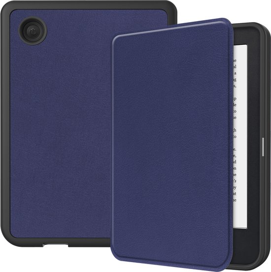 Hoes Geschikt voor Kobo Clara 2E Hoesje Bookcase Cover Hoes - Hoesje Geschikt voor Kobo Clara 2E Hoes Cover Case - Donkerblauw van CaseRapid
