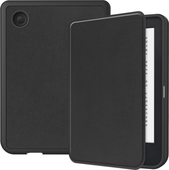 Hoes Geschikt voor Kobo Clara 2E Hoesje Bookcase Cover Hoes - Hoesje Geschikt voor Kobo Clara 2E Hoes Cover Case - Zwart van MMOBIEL