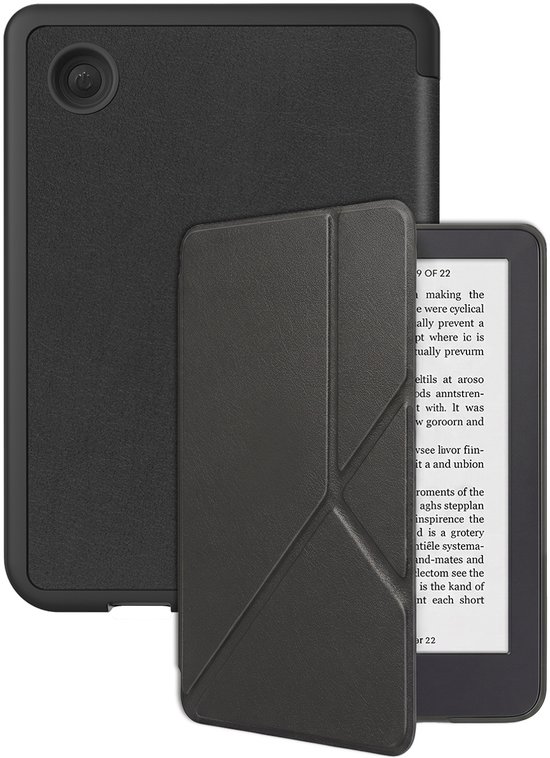 Hoes Geschikt voor Kobo Clara 2E Hoesje Bookcase Cover Hoes Trifold - Hoesje Geschikt voor Kobo Clara 2E Hoes Cover Case - Zwart