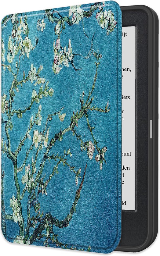 Hoes Geschikt voor Kobo Clara BW Hoesje Bookcase Cover Book Case Hoes Sleepcover - Bloesem van Dux Ducis