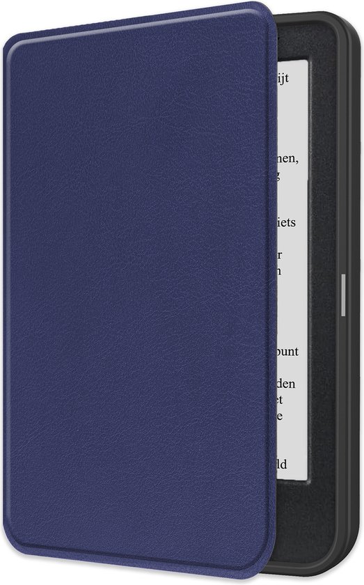 Hoes Geschikt voor Kobo Clara BW Hoesje Bookcase Cover Book Case Hoes Sleepcover - Donkerblauw van Fournitel
