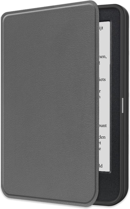 Hoes Geschikt voor Kobo Clara BW Hoesje Bookcase Cover Book Case Hoes Sleepcover - Grijs van Lodi.