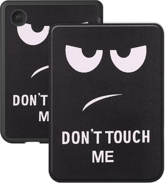Hoes Geschikt voor Kobo Clara BW Hoesje Bookcase Cover Hoes - Hoesje Geschikt voor Kobo Clara BW Hoes Cover Case - Don't Touch Me van MMOBIEL