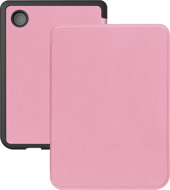Hoes Geschikt voor Kobo Clara BW Hoesje Bookcase Cover Hoes - Hoesje Geschikt voor Kobo Clara BW Hoes Cover Case - Roze van Merkloos