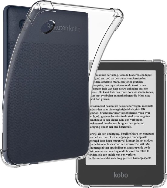 Hoes Geschikt voor Kobo Clara BW Hoesje Siliconen Case Hoes Back Cover - Transparant van Alfabeter