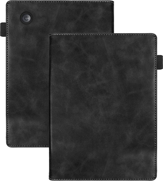 Hoes Geschikt voor Kobo Clara BW Leren Hoesje Bookcase Cover Hoes - Hoesje Geschikt voor Kobo Clara BW Hoes Cover Case Leer - Zwart van Merkloos