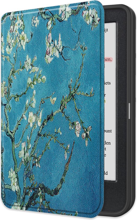 Hoes Geschikt voor Kobo Clara Colour Hoesje Bookcase Cover Book Case Hoes Sleepcover - Bloesem van MMOBIEL