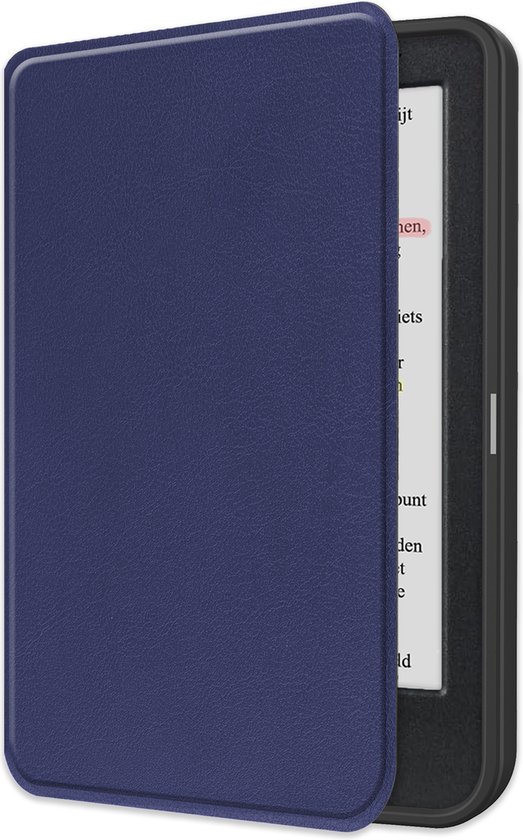 Hoes Geschikt voor Kobo Clara Colour Hoesje Bookcase Cover Book Case Hoes Sleepcover - Donkerblauw van FIFATA