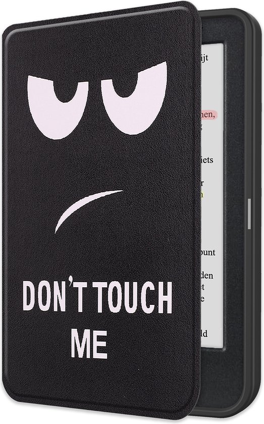 Hoes Geschikt voor Kobo Clara Colour Hoesje Bookcase Cover Book Case Hoes Sleepcover - Don't Touch Me van Shop4Tables 