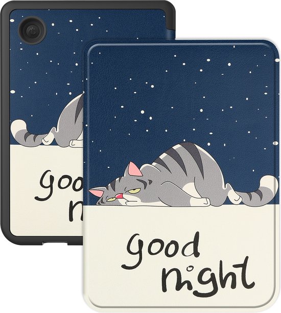 Hoes Geschikt voor Kobo Clara Colour Hoesje Bookcase Cover Hoes - Hoesje Geschikt voor Kobo Clara Colour Hoes Cover Case - Kat van MMOBIEL