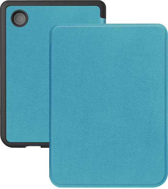 Hoes Geschikt voor Kobo Clara Colour Hoesje Bookcase Cover Hoes - Hoesje Geschikt voor Kobo Clara Colour Hoes Cover Case - Turquoise van KW.