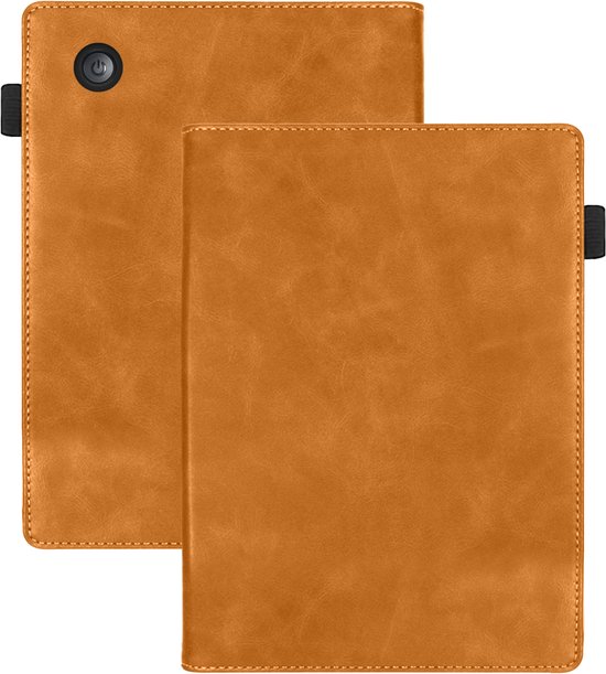 Hoes Geschikt voor Kobo Clara Colour Leren Hoesje Bookcase Cover Hoes - Hoesje Geschikt voor Kobo Clara Colour Hoes Cover Case Leer - Bruin van Merkloos