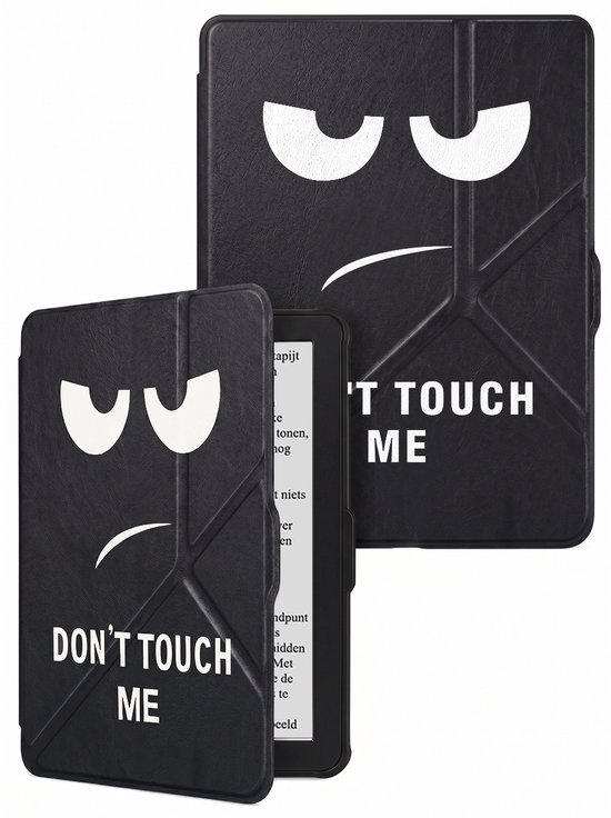 Hoes Geschikt voor Kobo Clara HD - E-reader Bescherm Hoesje Case Sleep Cover Trifold - Hoes Geschikt voor Kobo Clara HD Hoesje - Don't Touch Me