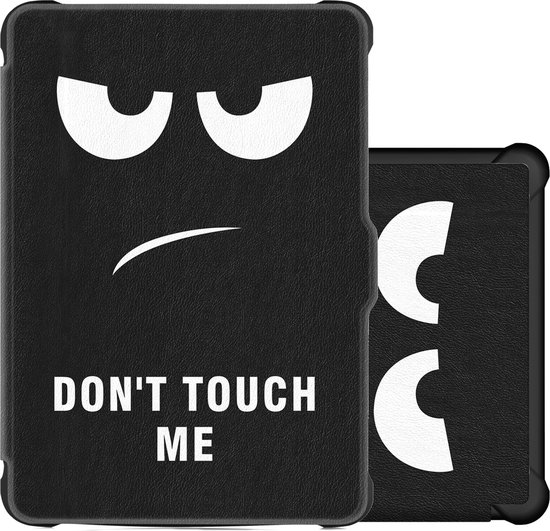 Hoes Geschikt voor Kobo Clara HD Hoesje Bookcase Cover Book Case Hoes Sleepcover - Don't Touch Me van MMOBIEL