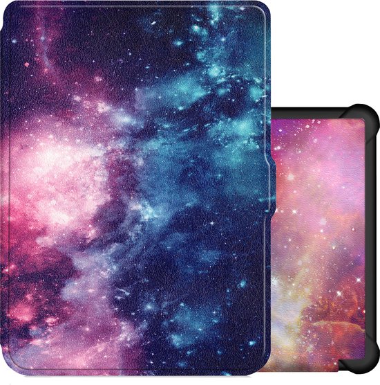 Hoes Geschikt voor Kobo Clara HD Hoesje Bookcase Cover Book Case Hoes Sleepcover - Galaxy van Rocketbook