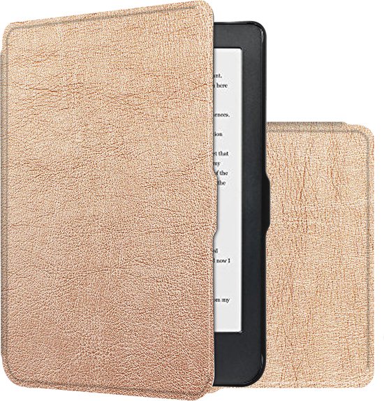 Hoes Geschikt voor Kobo Clara HD Hoesje Bookcase Cover Book Case Hoes Sleepcover - Rosé Goud van Merkloos