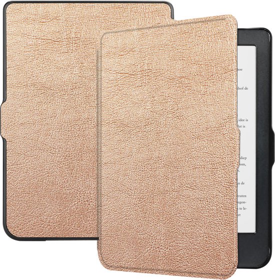 Hoes Geschikt voor Kobo Clara HD Hoesje Bookcase Cover Hoes - Hoesje Geschikt voor Kobo Clara HD Hoes Cover Case - Rosé Goud van i12Cover