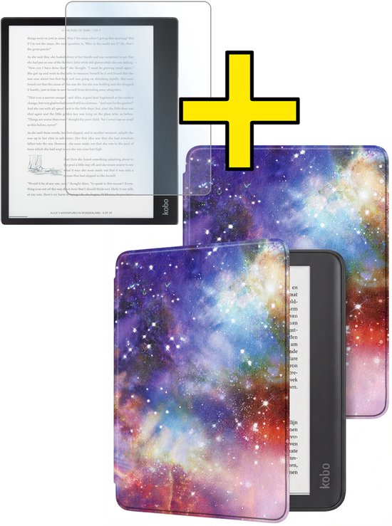 Hoes Geschikt voor Kobo Elipsa 2E - E-reader Bescherm Hoesje Case Sleep Cover Met Screenprotector - Hoes Geschikt voor Kobo Elipsa 2E Hoesje - Galaxy