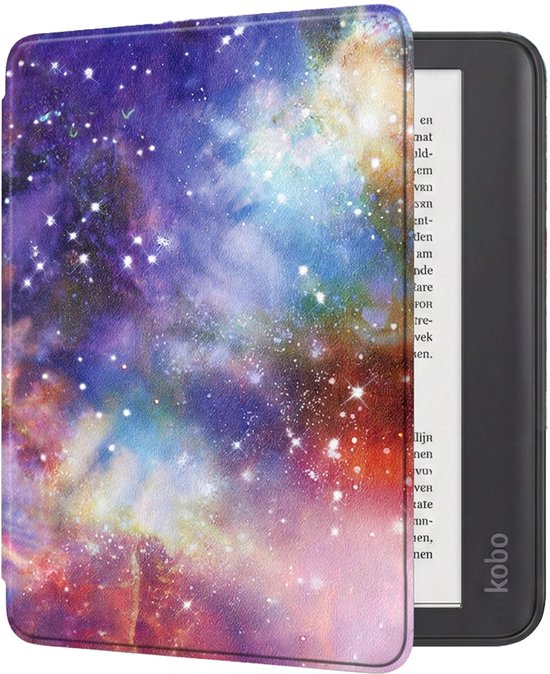 Hoes Geschikt voor Kobo Elipsa 2E Hoesje Bookcase Cover Book Case Hoes Sleepcover - Galaxy