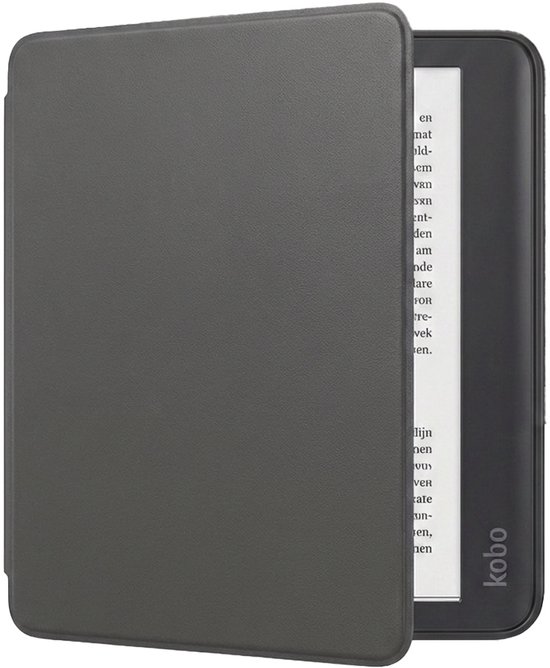 Hoes Geschikt voor Kobo Elipsa 2E Hoesje Bookcase Cover Book Case Hoes Sleepcover - Grijs