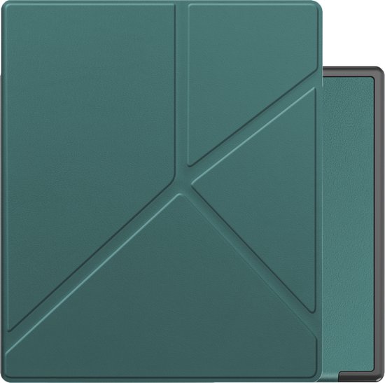 Hoes Geschikt voor Kobo Elipsa 2E Hoesje Bookcase Cover Book Case Hoes Sleepcover Trifold - Donkergroen van MMOBIEL