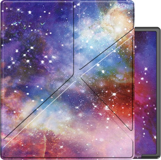 Hoes Geschikt voor Kobo Elipsa 2E Hoesje Bookcase Cover Book Case Hoes Sleepcover Trifold - Galaxy van Esco