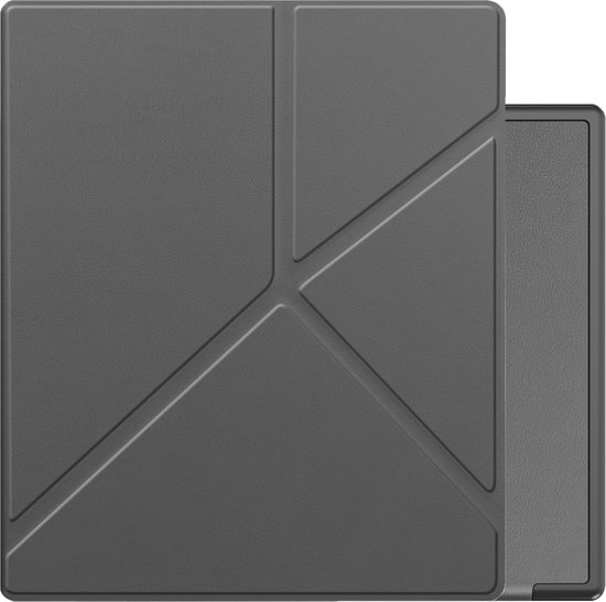 Hoes Geschikt voor Kobo Elipsa 2E Hoesje Bookcase Cover Book Case Hoes Sleepcover Trifold - Grijs van Casebuff