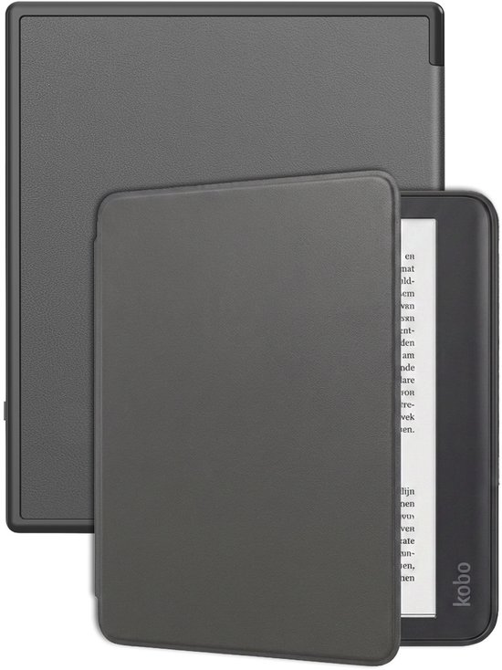 Hoes Geschikt voor Kobo Elipsa 2E Hoesje Bookcase Cover Hoes - Hoesje Geschikt voor Kobo Elipsa 2E Hoes Cover Case - Grijs