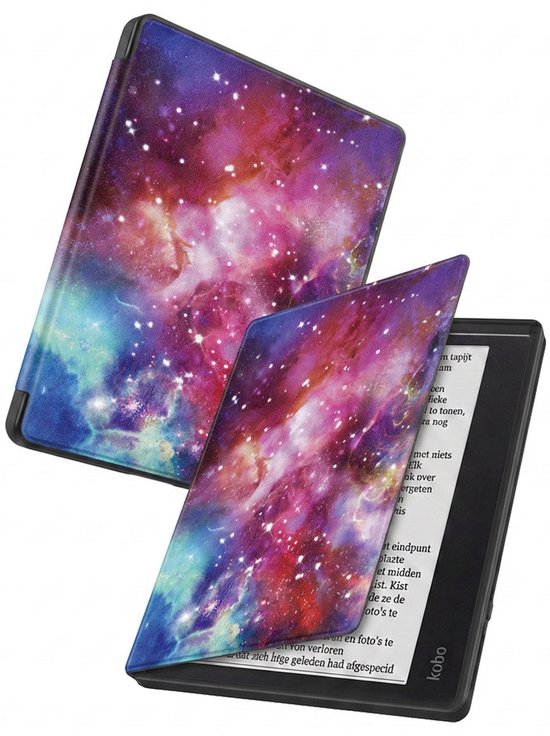 Hoes Geschikt voor Kobo Elipsa 2E - Luxe E-reader Bescherm Case - Hoesje Book Cover - Galaxy
