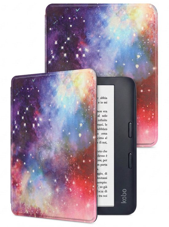 Hoes Geschikt voor Kobo Libra 2 - E-reader Hoesje Bescherm Hoesje Case Sleep Cover - Hoes Geschikt voor Kobo Libra 2 Hoesje - Galaxy