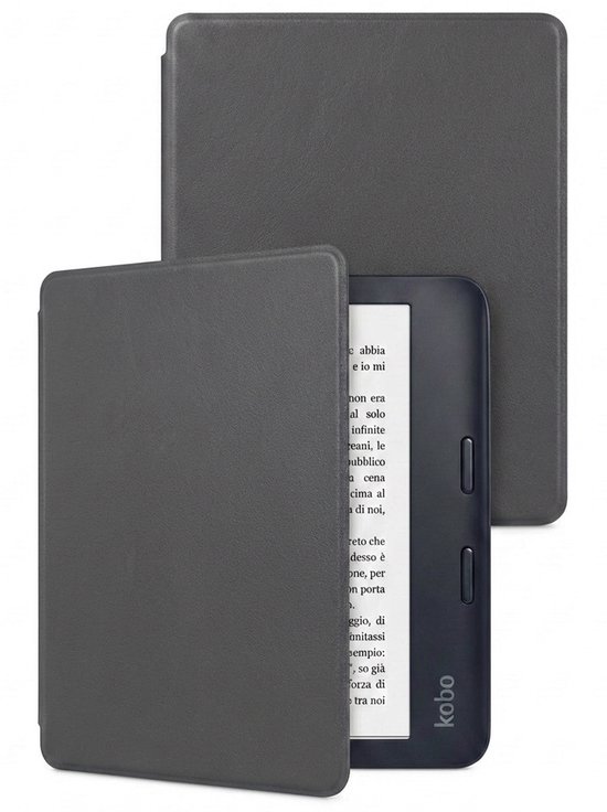 Hoes Geschikt voor Kobo Libra 2 - E-reader Hoesje Bescherm Hoesje Case Sleep Cover - Hoes Geschikt voor Kobo Libra 2 Hoesje - Grijs