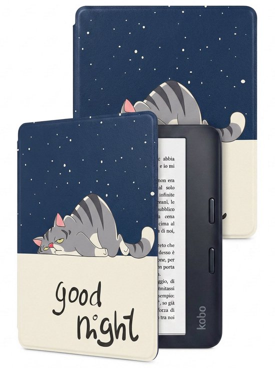 Hoes Geschikt voor Kobo Libra 2 - E-reader Hoesje Bescherm Hoesje Case Sleep Cover - Hoes Geschikt voor Kobo Libra 2 Hoesje - Kat