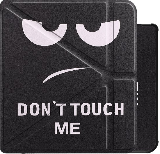 Hoes Geschikt voor Kobo Libra 2 Hoesje Bookcase Cover Book Case Hoes Sleepcover Trifold - Don't Touch Me van Avropa