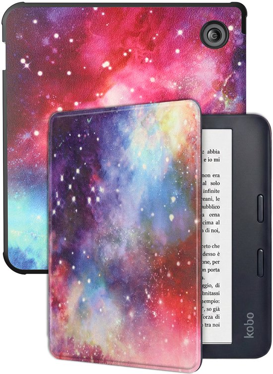 Hoes Geschikt voor Kobo Libra 2 Hoesje Bookcase Cover Hoes - Hoesje Geschikt voor Kobo Libra 2 Hoes Cover Case - Galaxy