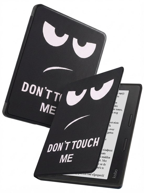 Hoes Geschikt voor Kobo Libra 2 - Luxe E-reader Bescherm Case - Hoesje Book Cover - Don't Touch Me