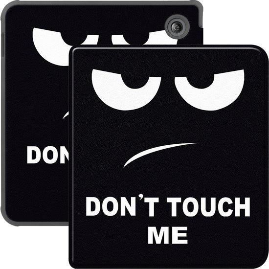 Hoes Geschikt voor Kobo Libra Colour Hoesje Bookcase Cover Hoes - Hoesje Geschikt voor Kobo Libra Colour Hoes Cover Case - Don't Touch Me van Don't Touch Me