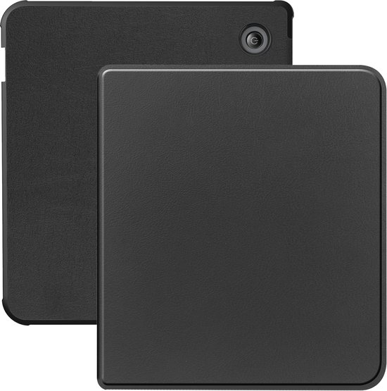 Hoes Geschikt voor Kobo Libra Colour Hoesje Bookcase Cover Hoes - Hoesje Geschikt voor Kobo Libra Colour Hoes Cover Case - Zwart van Merkloos