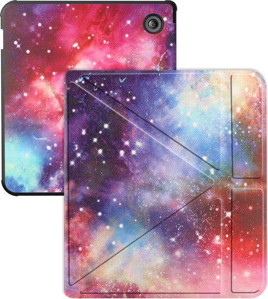 Hoes Geschikt voor Kobo Libra Colour Hoesje Bookcase Cover Hoes Trifold - Hoesje Geschikt voor Kobo Libra Colour Hoes Cover Case - Galaxy van iMoshion