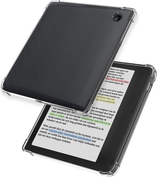 Hoes Geschikt voor Kobo Libra Colour Hoesje Siliconen Case Hoes Siliconen Back Cover - Transparant van Merkloos