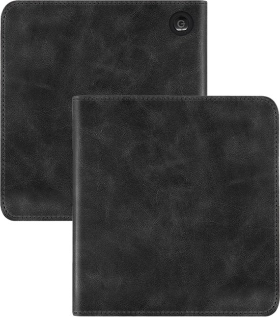 Hoes Geschikt voor Kobo Libra Colour Leren Hoesje Bookcase Cover Hoes - Hoesje Geschikt voor Kobo Libra Colour Hoes Cover Case Leer - Zwart van Merkloos