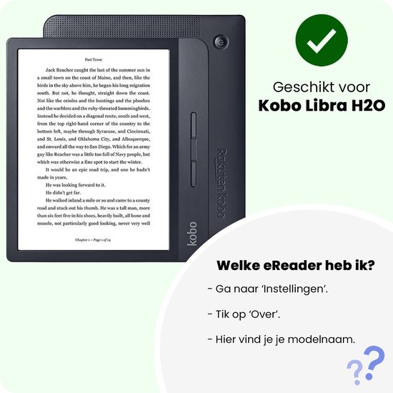 Hoes Geschikt voor Kobo Libra H2O - E-reader Hoesje Bescherm Hoesje Case Sleep Cover - Hoes Geschikt voor Kobo Libra H2O Hoesje - Rosé Goud