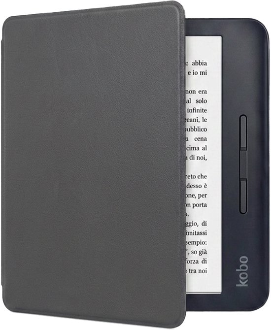 Hoes Geschikt voor Kobo Libra H2O Hoesje Bookcase Cover Book Case Hoes Sleepcover - Grijs