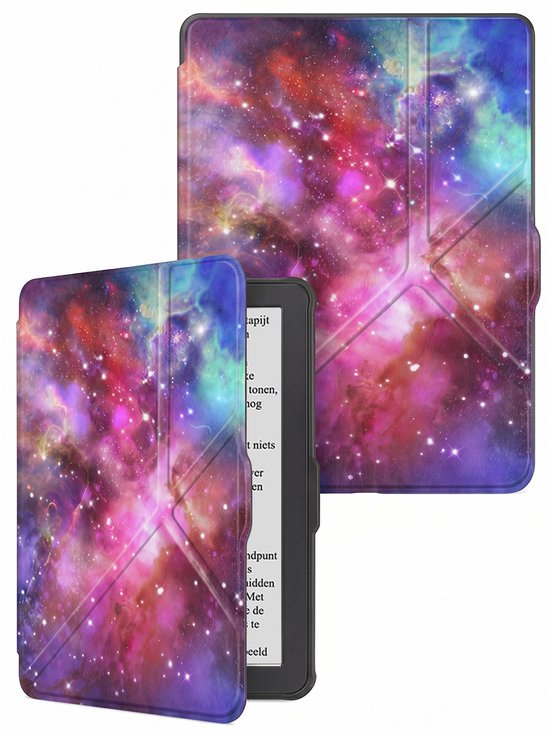Hoes Geschikt voor Kobo Nia - E-reader Bescherm Hoesje Case Sleep Cover Trifold - Hoes Geschikt voor Kobo Nia Hoesje - Galaxy