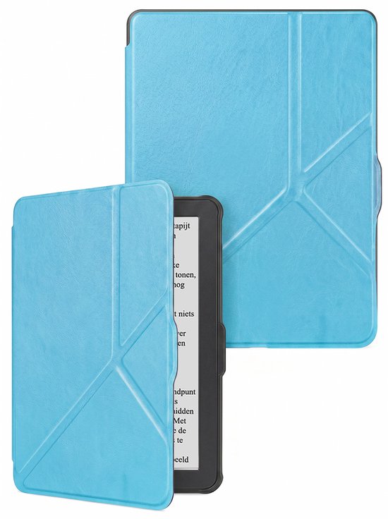 Hoes Geschikt voor Kobo Nia - E-reader Bescherm Hoesje Case Sleep Cover Trifold - Hoes Geschikt voor Kobo Nia Hoesje - Lichtblauw